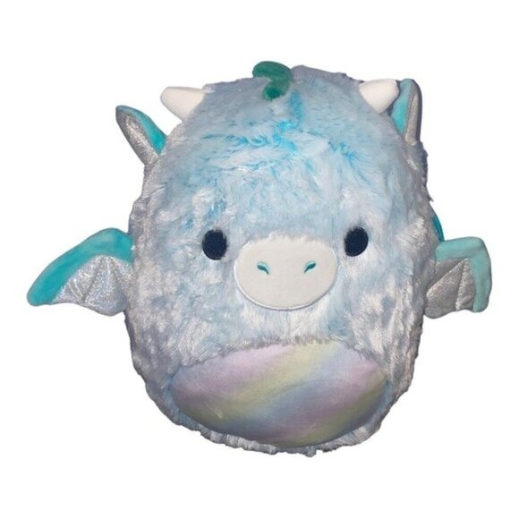 NWT SQUISHMALLOWS Fuzz A Mallow 12" Blue Lorelai the Dragon PLUSH Toy - Picture 2 of 4